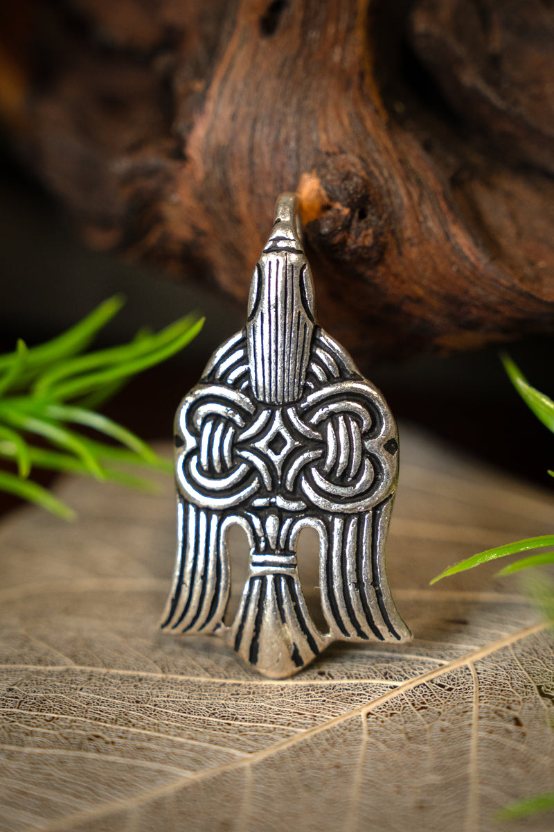 10e eeuwse Vikingraaf hanger, verzilverd brons