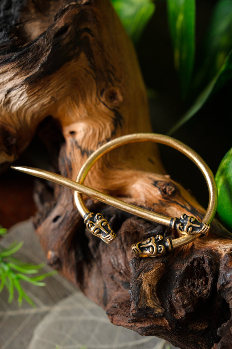 Fibule viking islandaise, bronze 