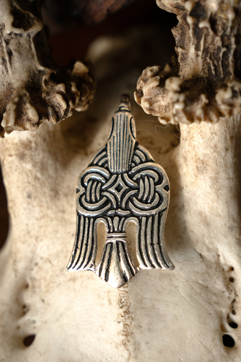 10e eeuwse Vikingraaf hanger, verzilverd brons
