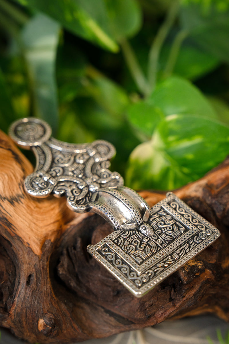 Angelsaxiska fibula Isle of Wight, försilvrad brons 