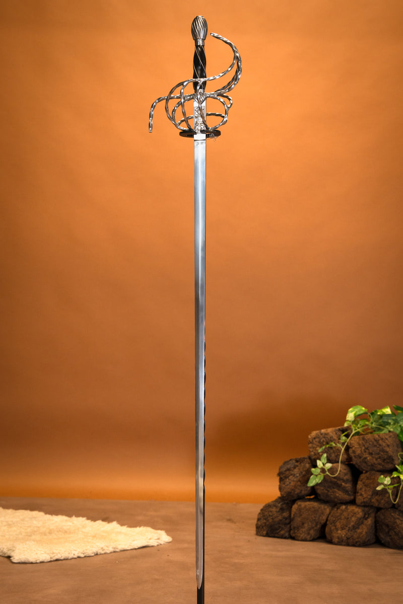 Brandenburg rapière avec gravures, semi-tranchant 