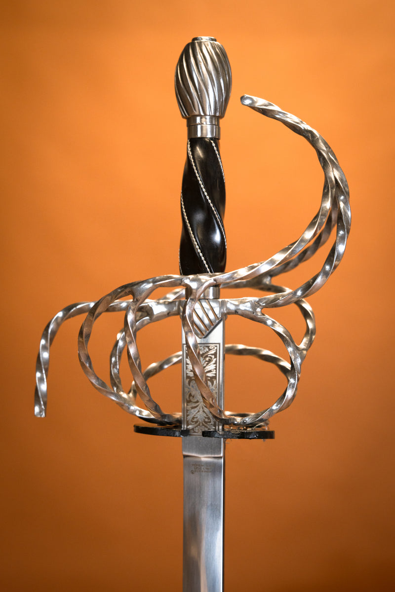 Brandenburg rapière avec gravures, semi-tranchant 