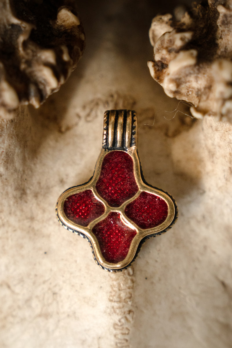 Cloisisonné -Anhänger Uppsala, Bronze