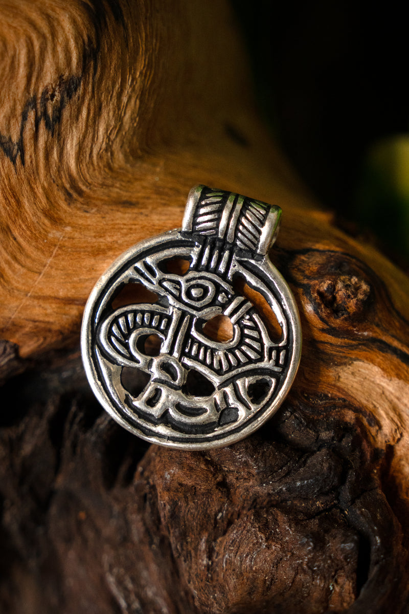 9th century Birka amulet, silvered bronze