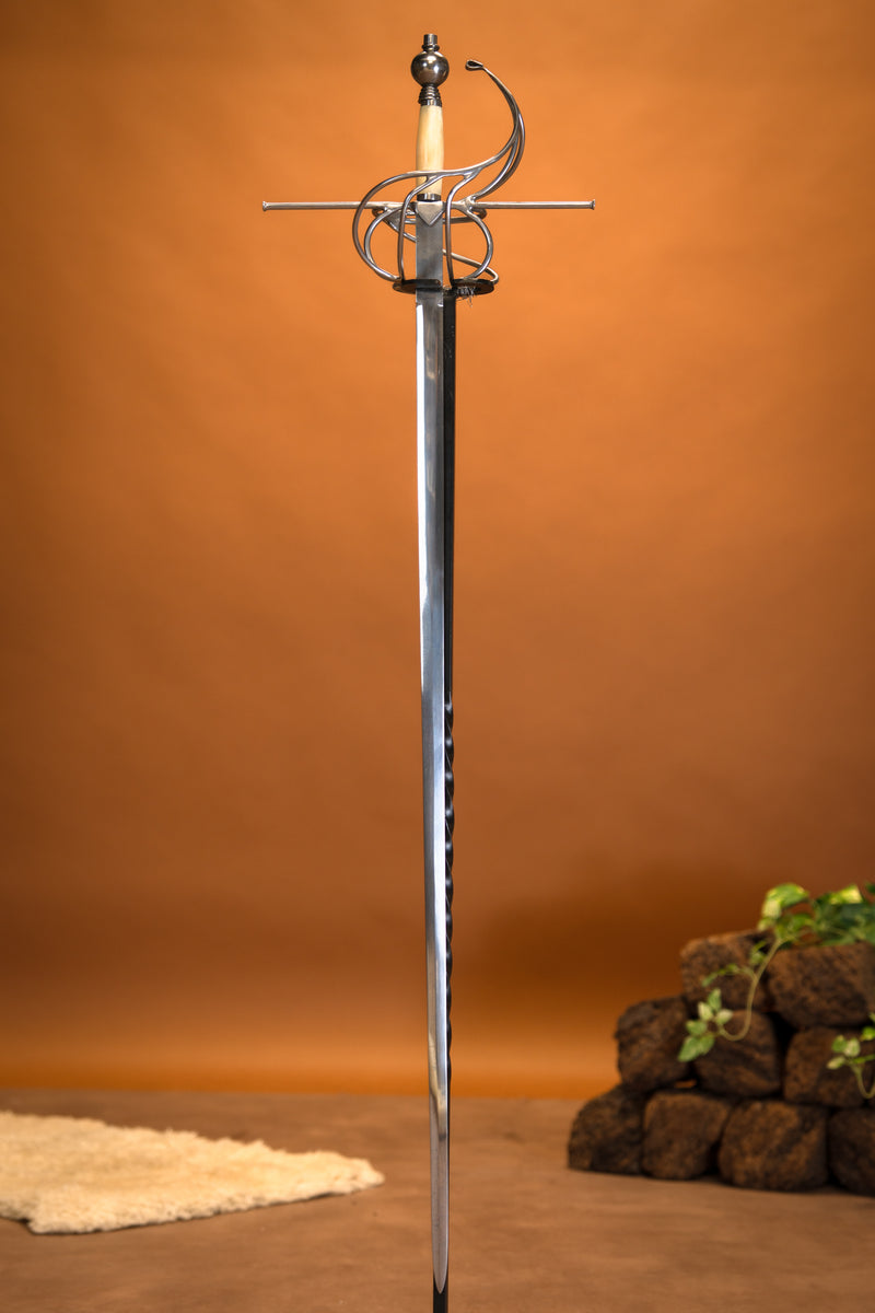 Rapier Drie Musketiers met benen grip, semi-scherp