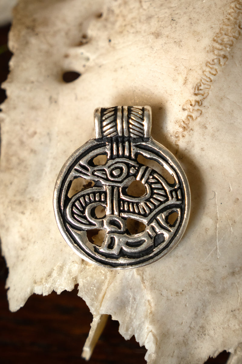 9th century Birka amulet, silvered bronze