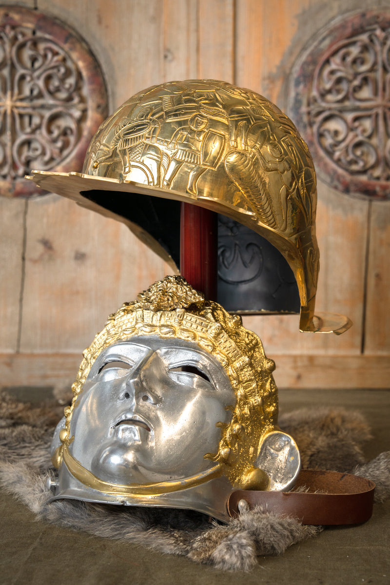 Romeinse sporthelm met larva-masker, 1.3 mm