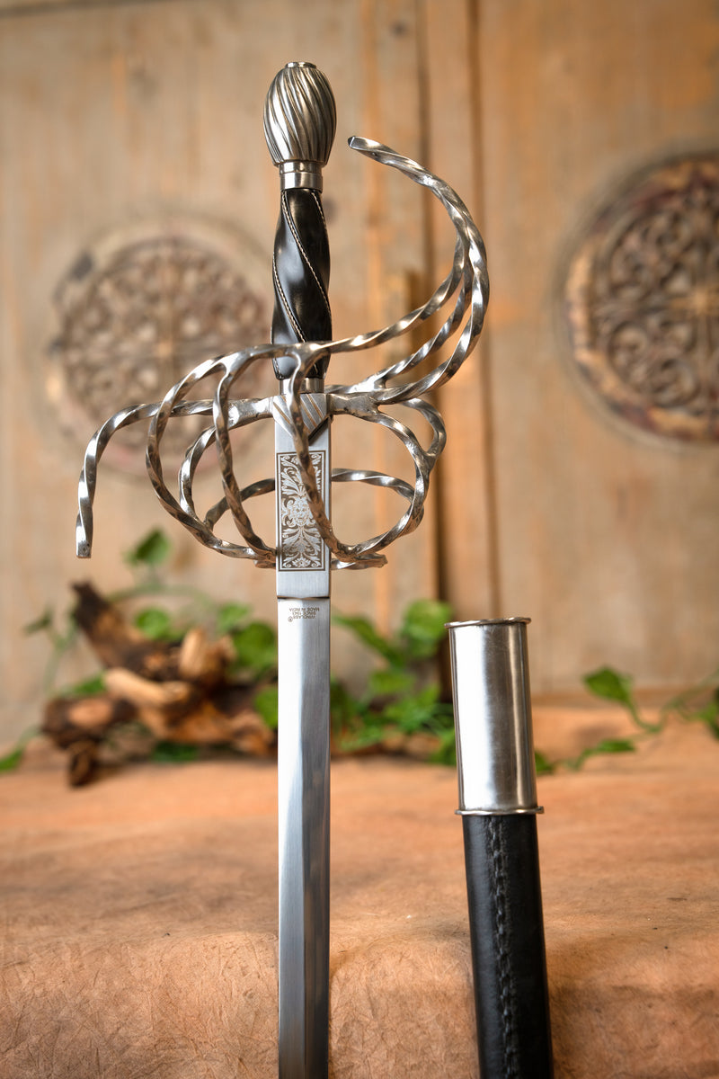 Brandenburg rapière avec gravures, semi-tranchant 