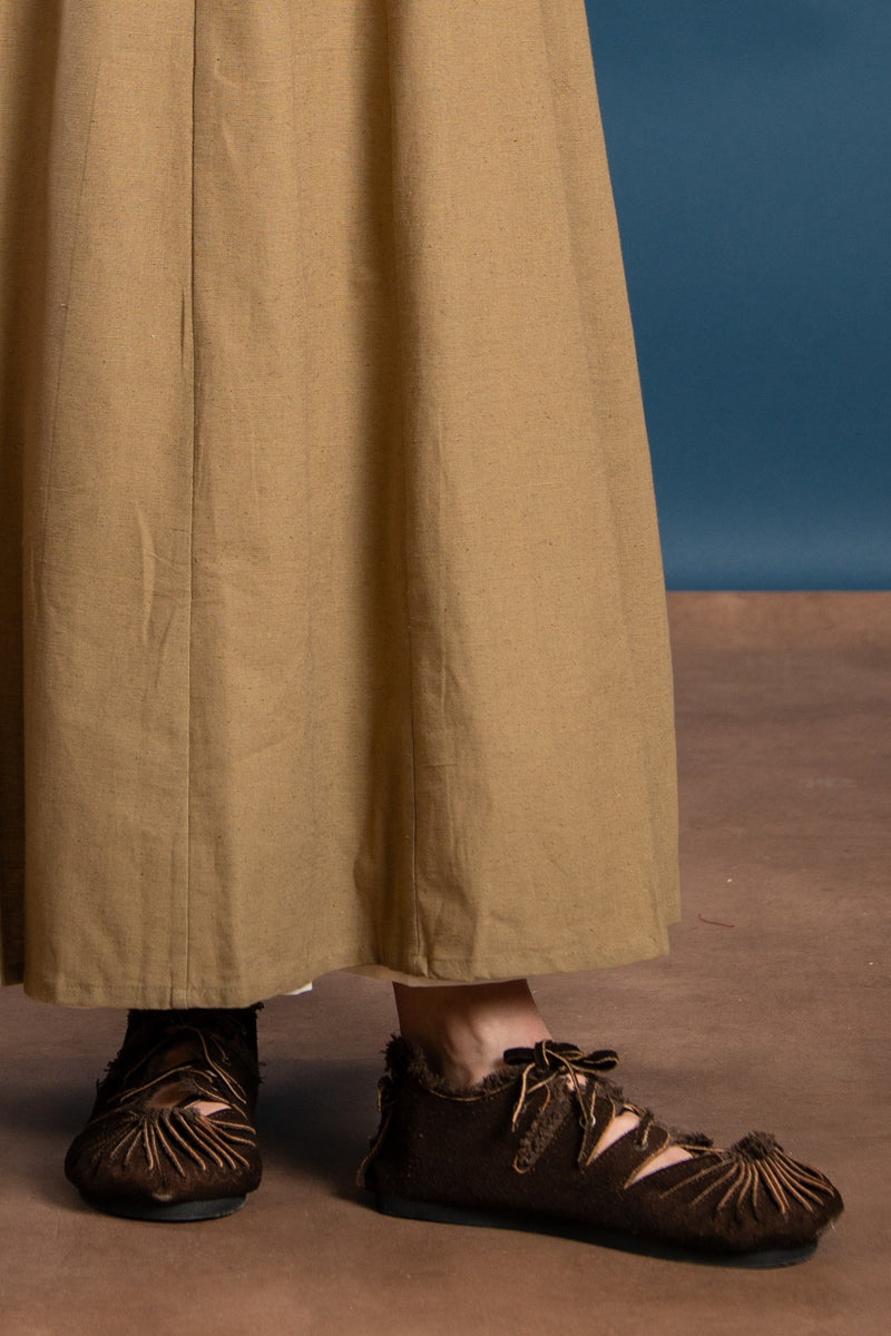 Middeleeuwse sandelen met rubber zool