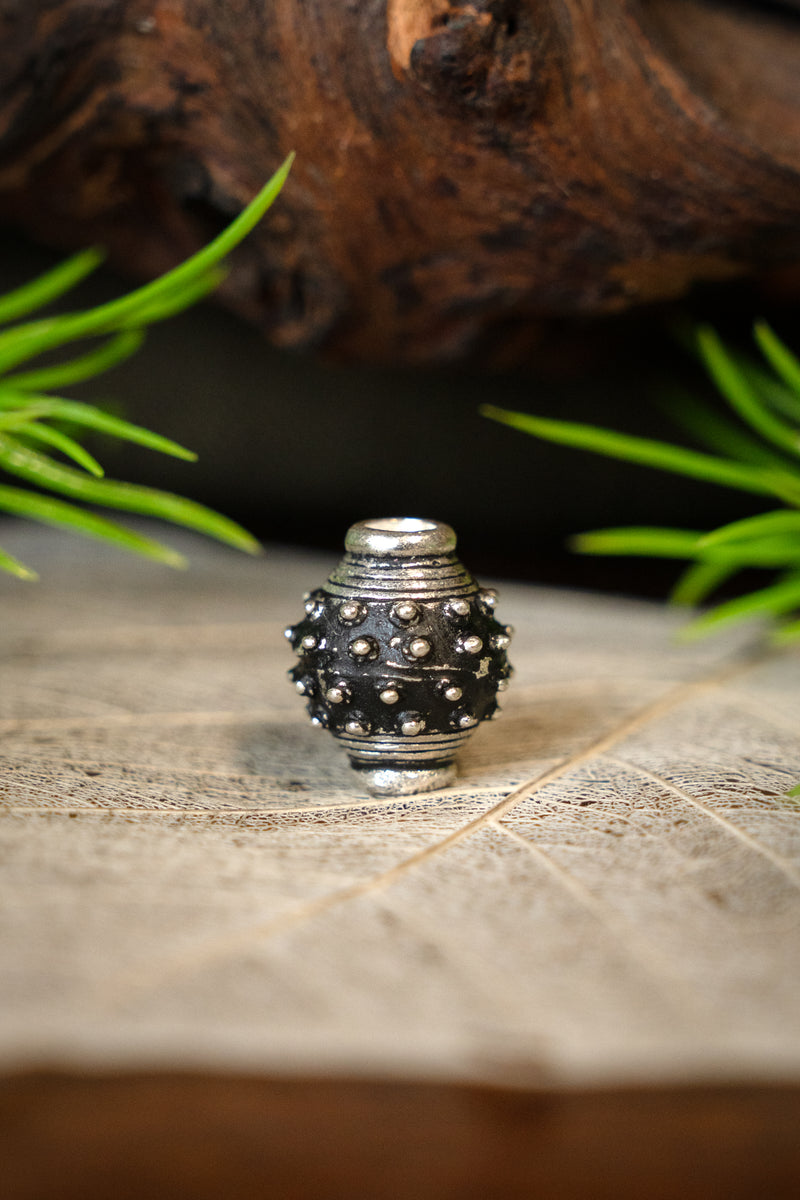 9.-10. Jahrhundert Wikinger Bartperle, versilberte Bronze 