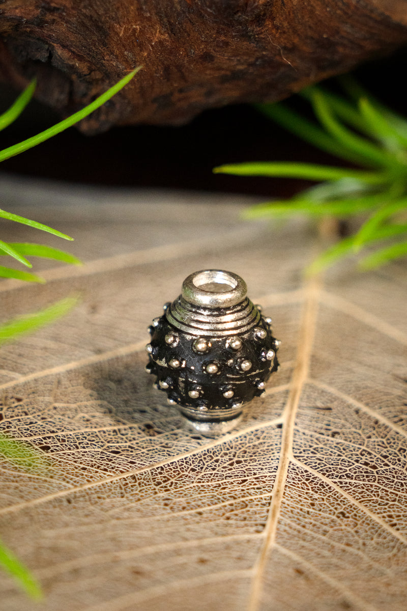 9.-10. Jahrhundert Wikinger Bartperle, versilberte Bronze 