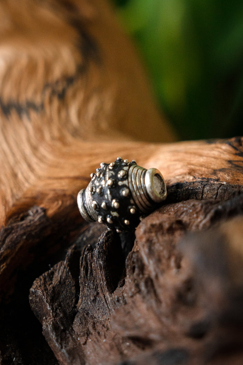 9.-10. Jahrhundert Wikinger Bartperle, versilberte Bronze 