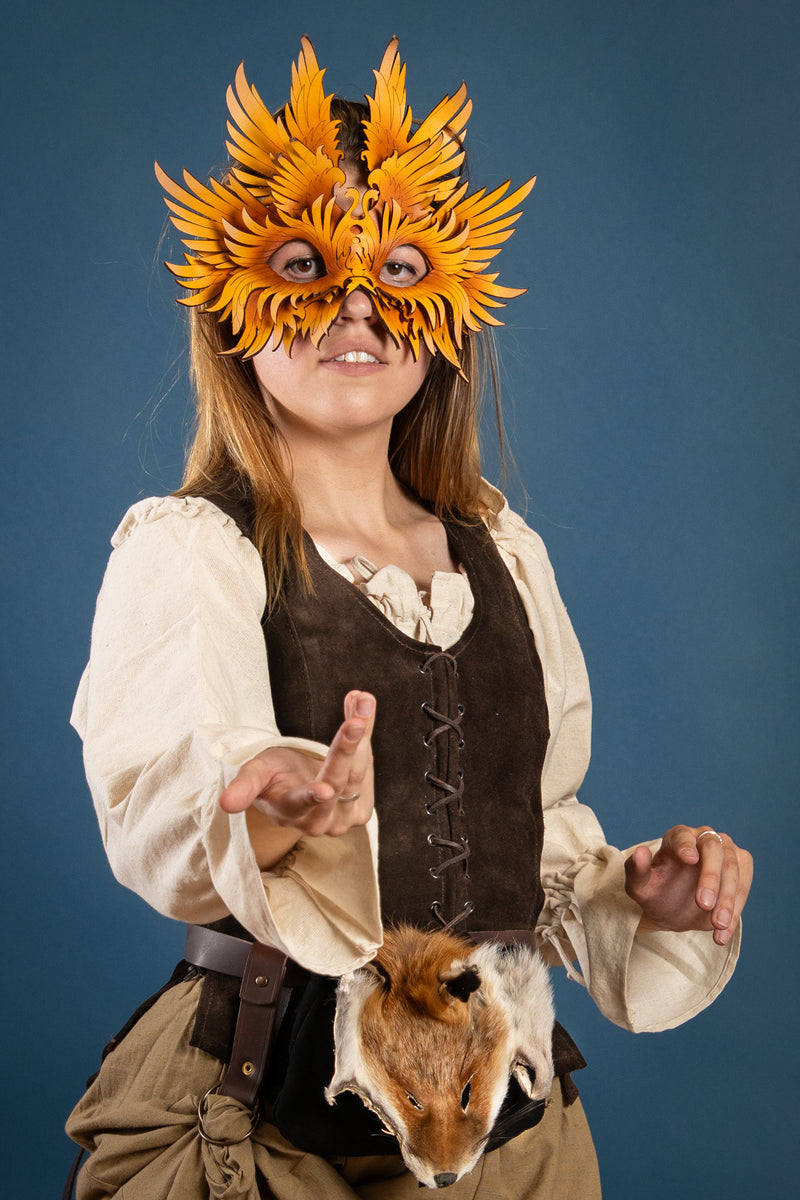 Corpetto Cathy, pelle scamosciata, marrone 