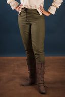 Dames broek Skjoldehamm, olijfgroen, wolmix