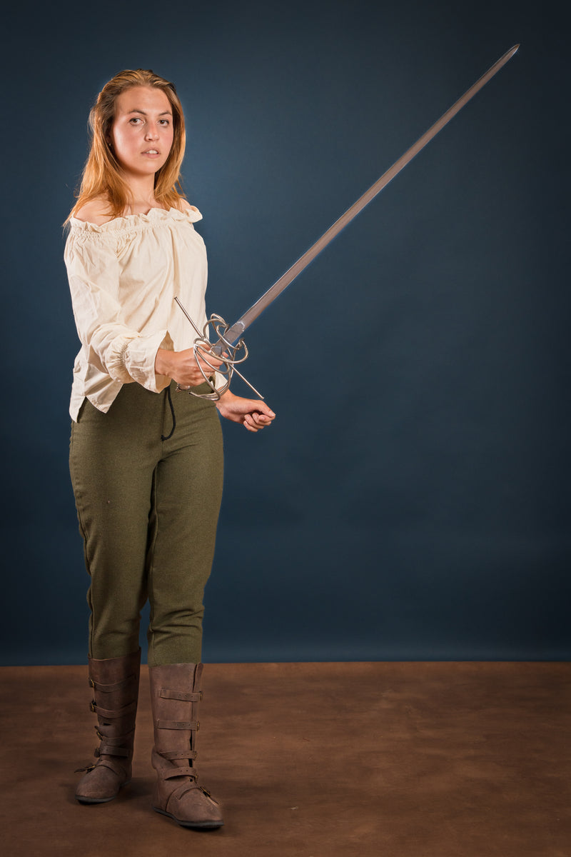 Dames broek Skjoldehamm, olijfgroen, wolmix