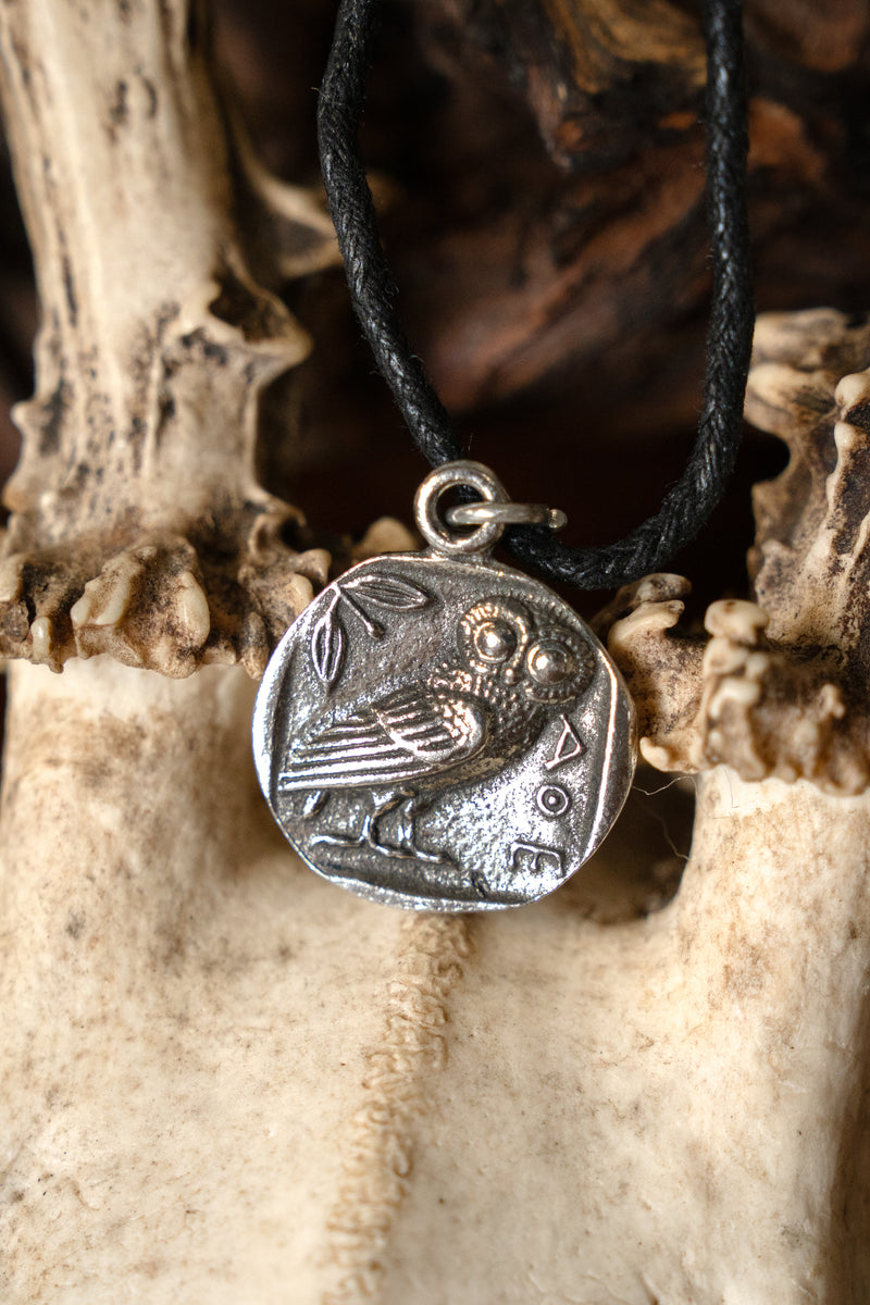 Græsk mønthalskæde Athena, tin 