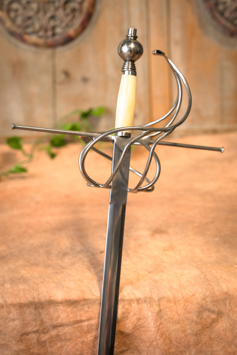 Rapier Drie Musketiers met benen grip, semi-scherp