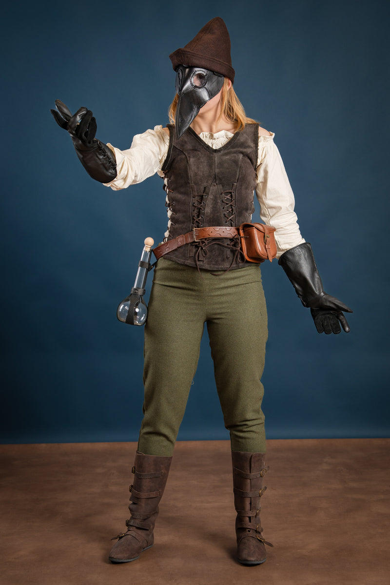 Dames broek Skjoldehamm, olijfgroen, wolmix