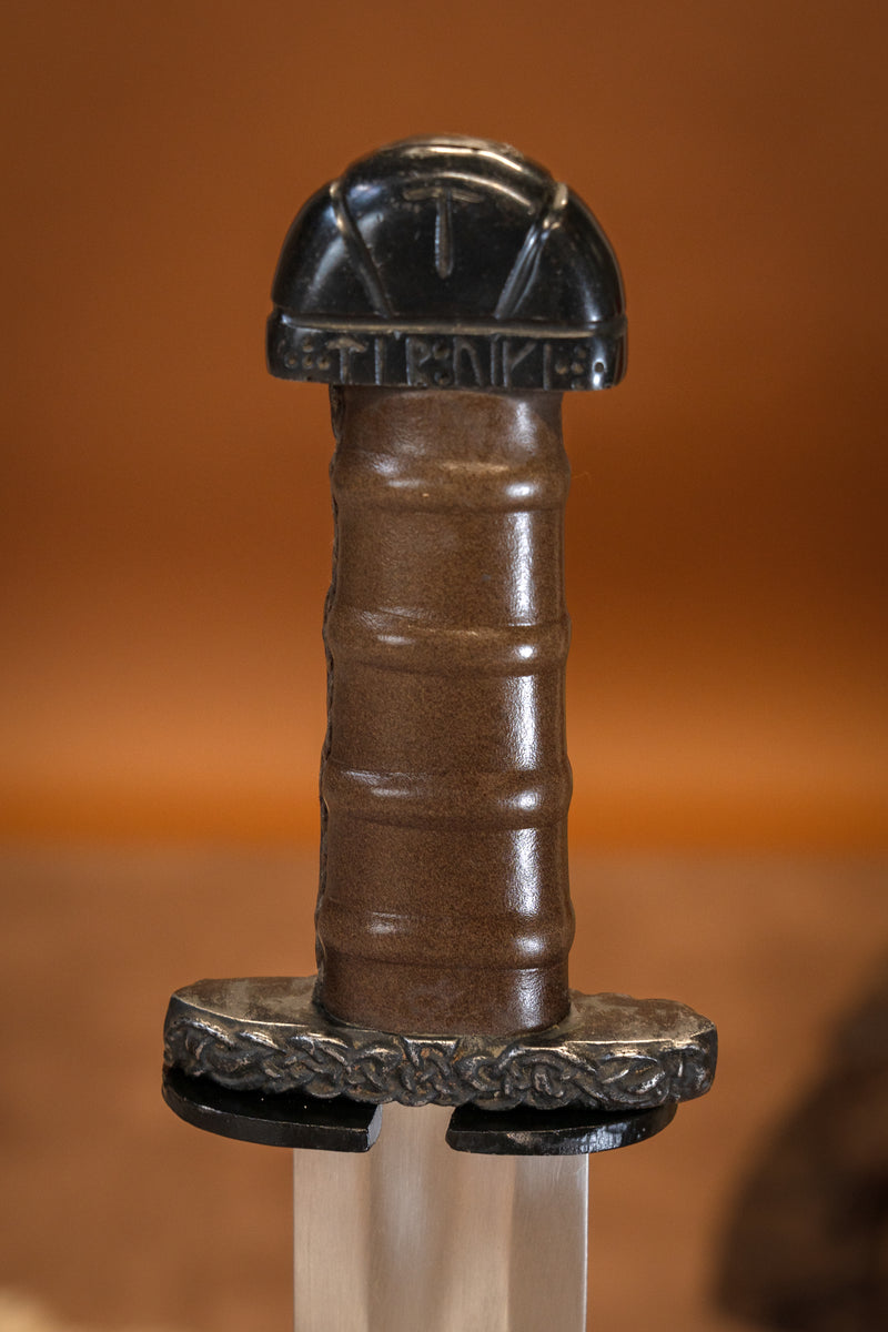 Vikingzwaard Bjorn met luxe schede, semi-scherp