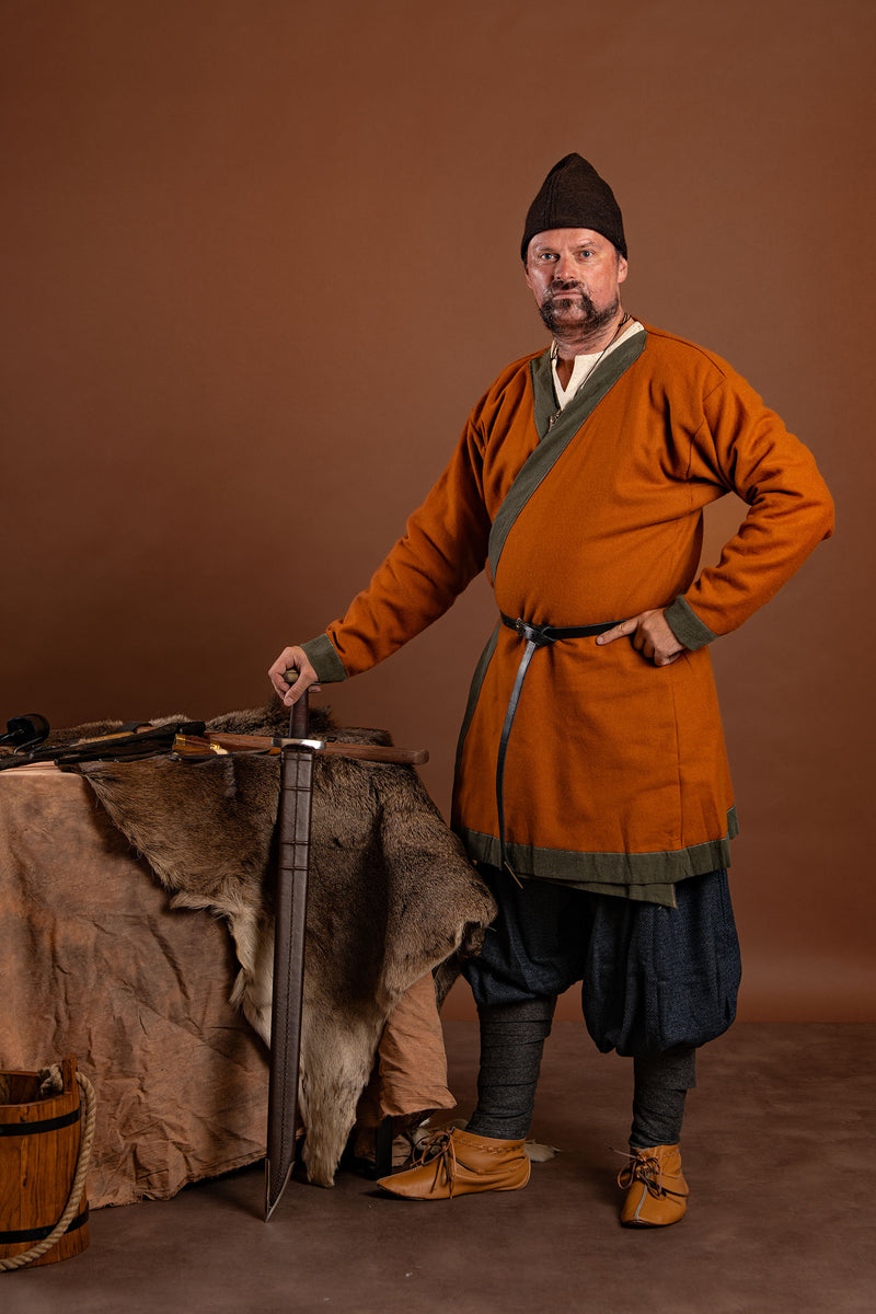 Vikingbyxor Oseberg, ullblandning, blå 