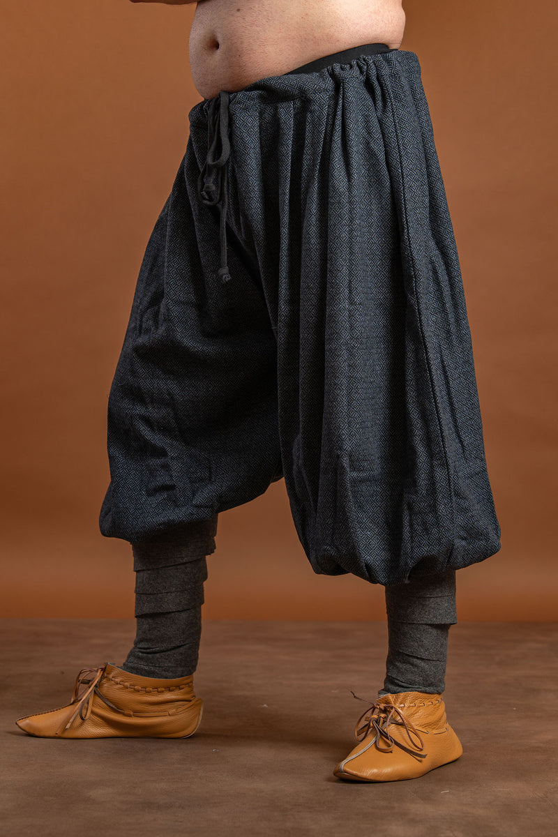 Vikingbyxor Oseberg, ullblandning, blå 