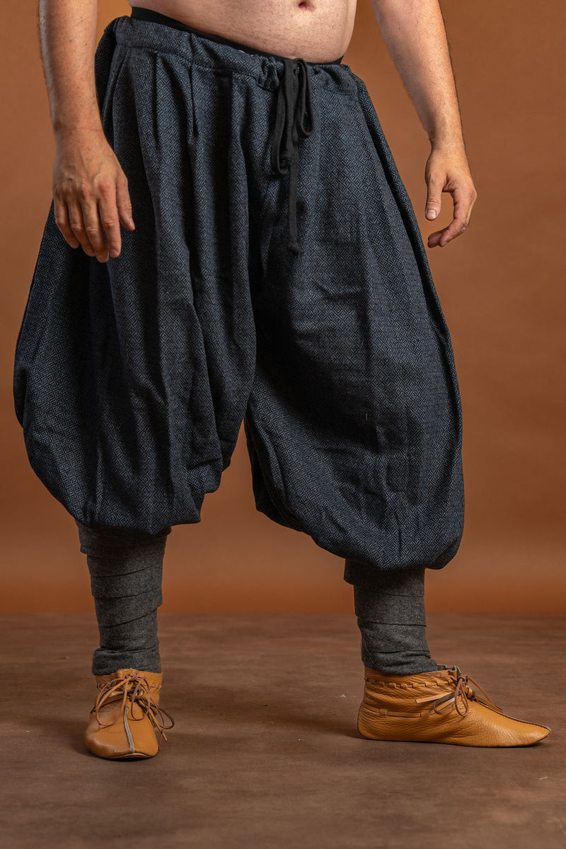 Vikingbroek Oseberg, wolmix, blauw