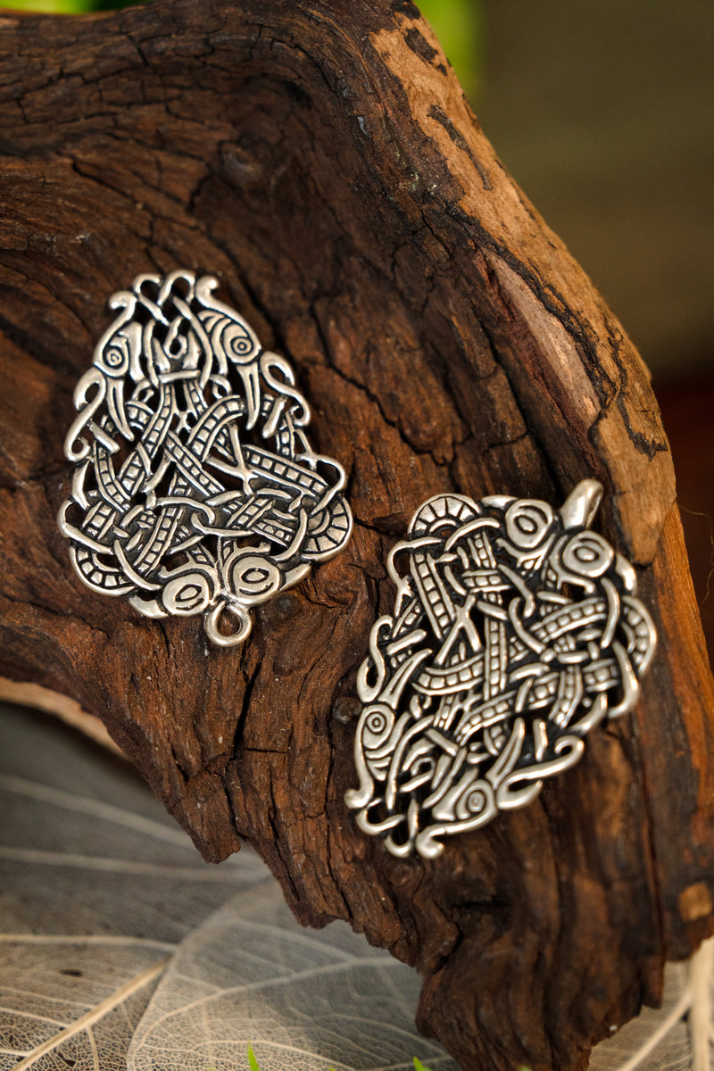 Irsk kappe lukning, forsølvet bronze 