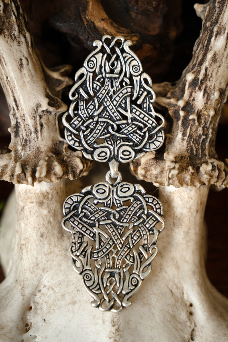 Irsk kappe lukning, forsølvet bronze 