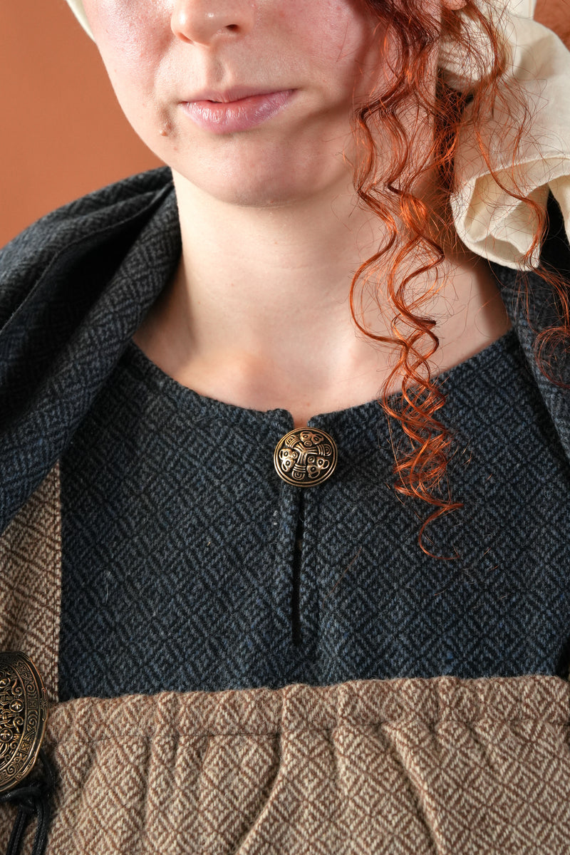 Kleine schijffibula Borrestijl, brons