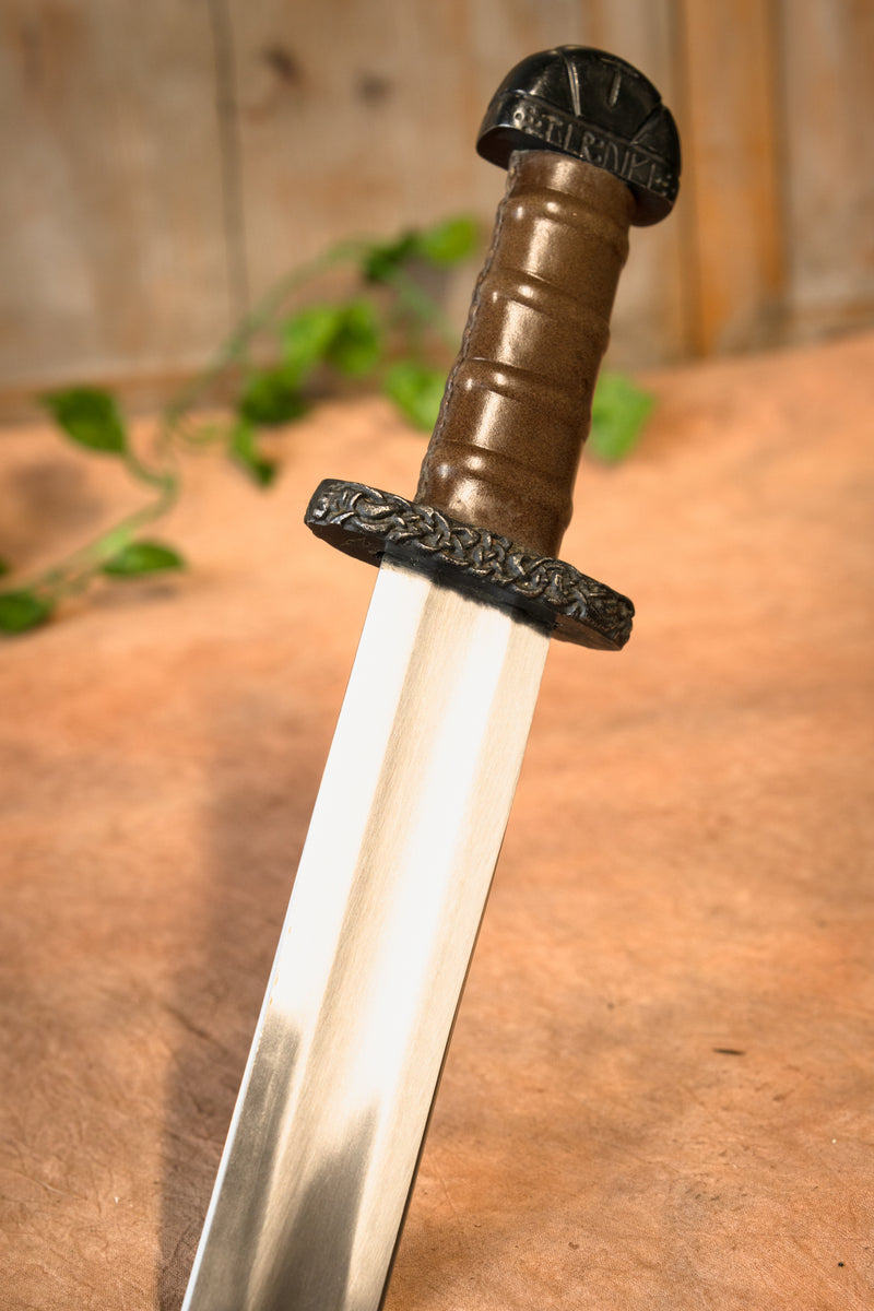Vikingzwaard Bjorn met luxe schede, semi-scherp