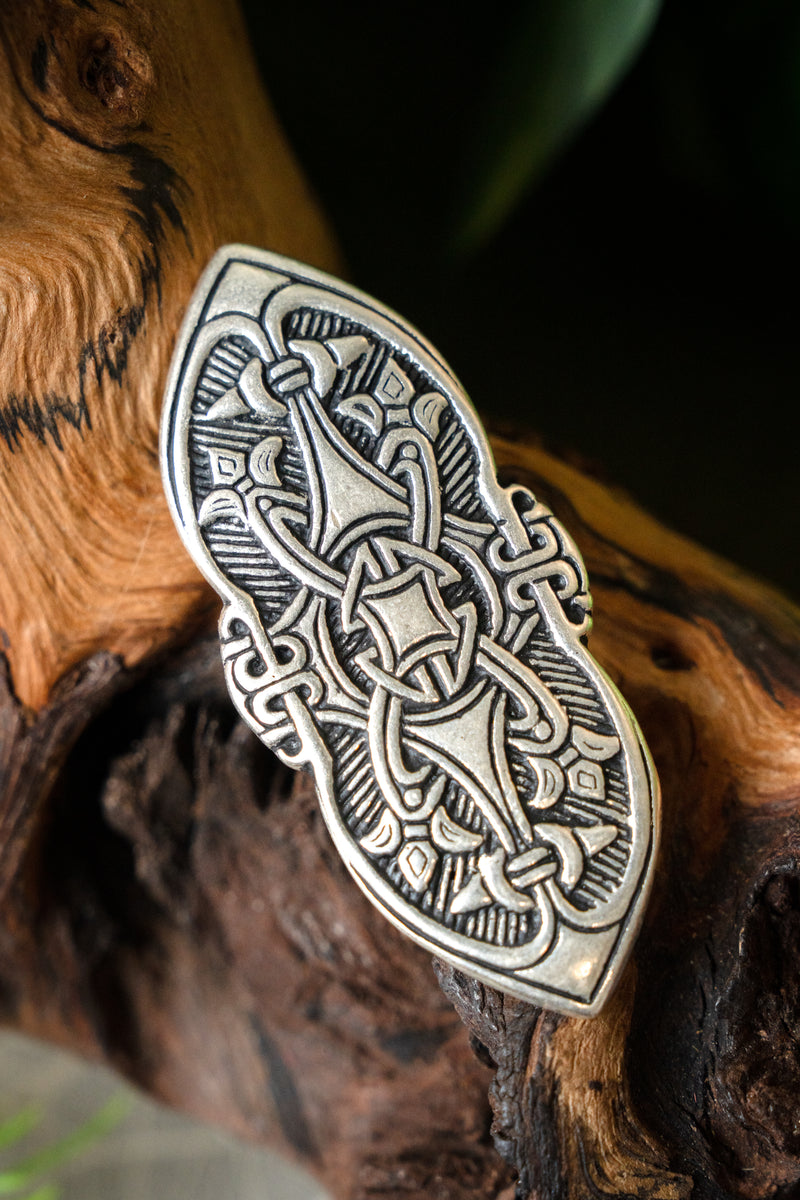 Birka Viking fibula, verzilverd brons