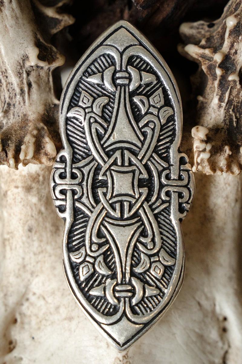 Birka Viking fibula, verzilverd brons