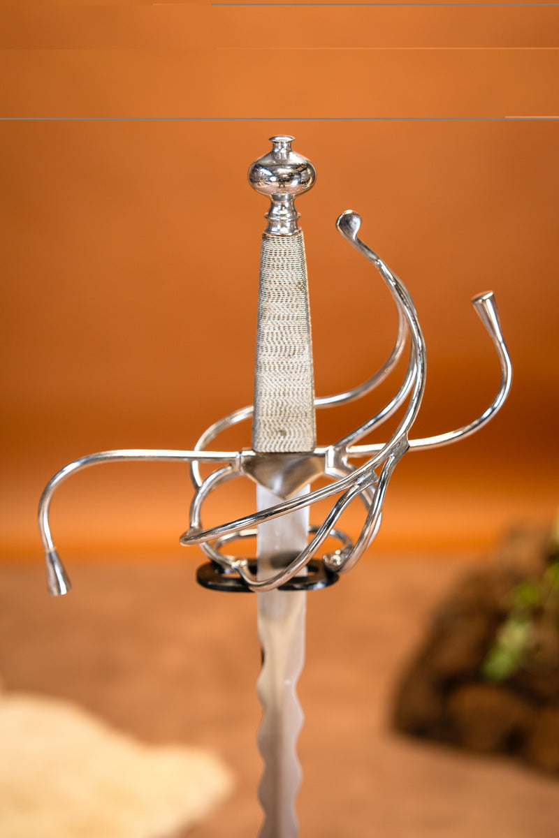 Rapier met flambergekling, semi-scherp