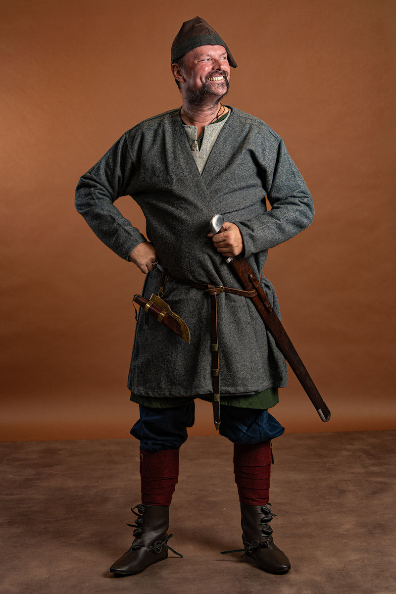 Kaftan Gustav, grijs, wolmix