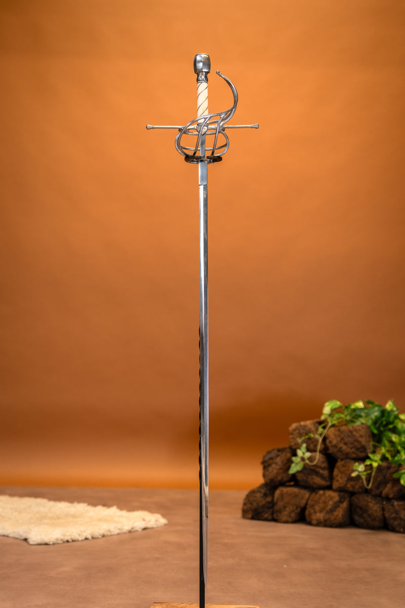 Rapier Dumas mit Scheide, semi-scharf 