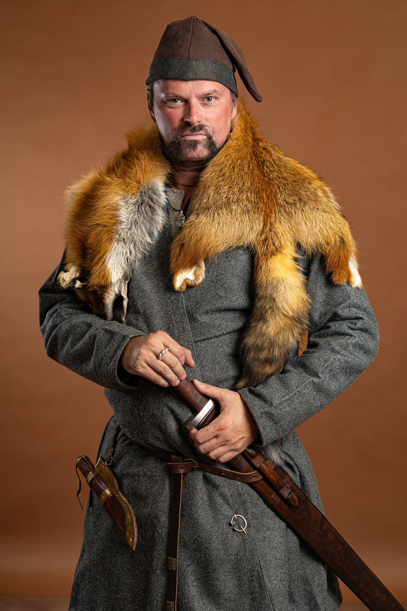 Kaftan Gustav, grijs, wolmix