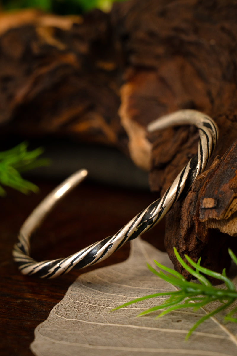 Viking armband Danelaw, verzilverd brons