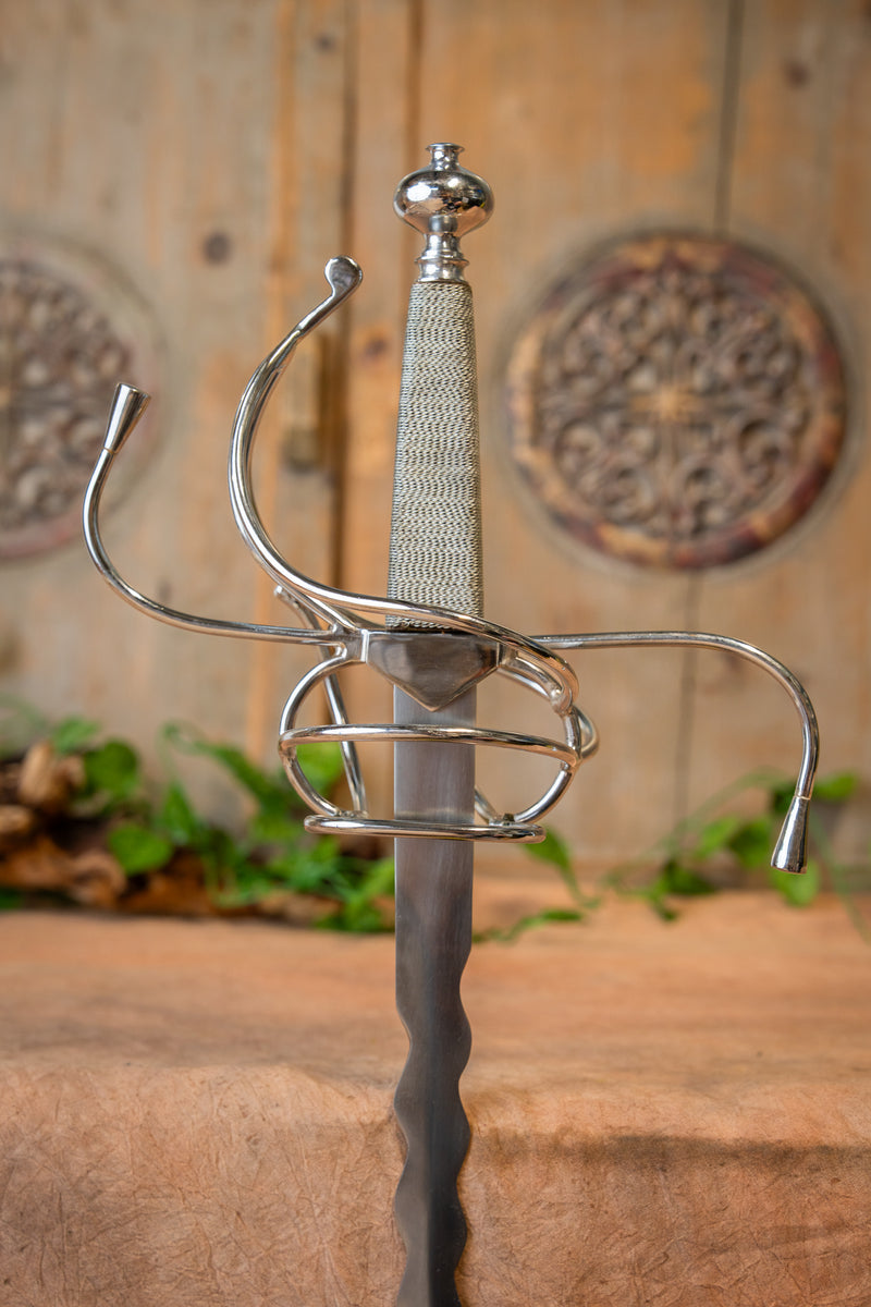 Rapier met flambergekling, semi-scherp