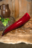 Devilish drinking horn with luxurious drinking horn holder, 300-500 ml