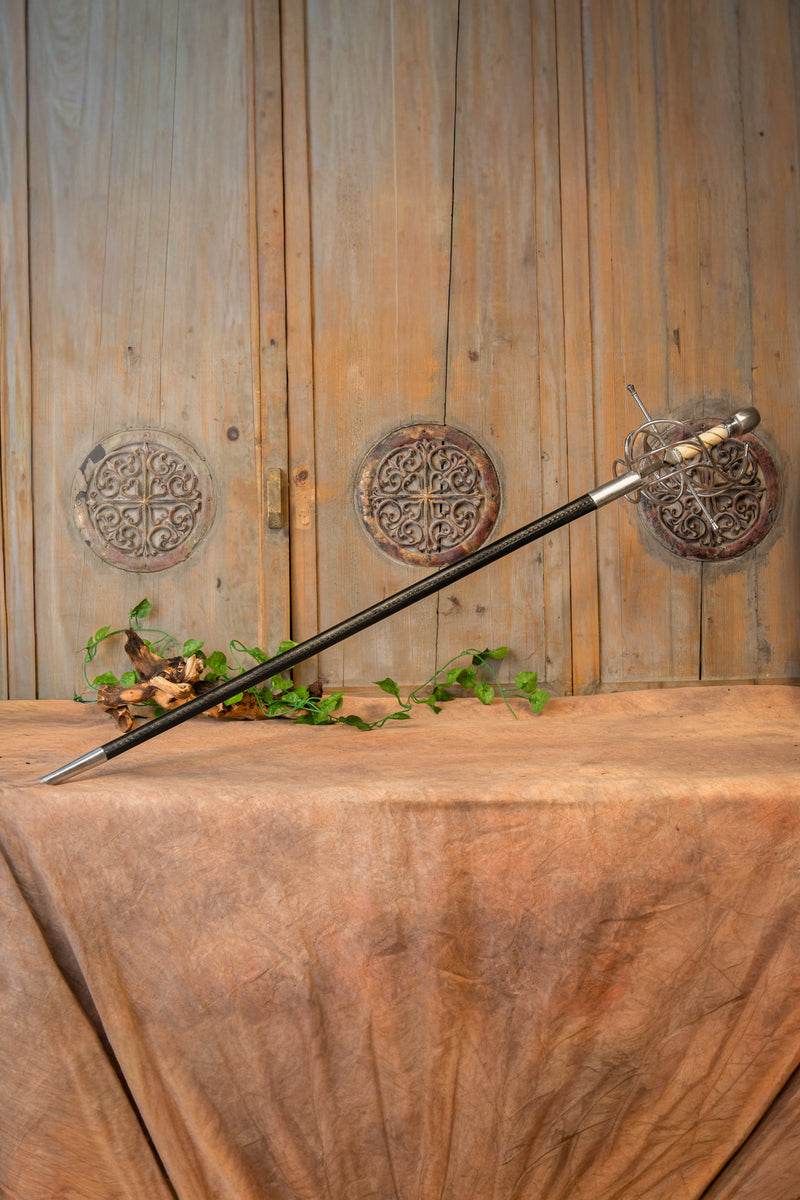 Rapier Dumas mit Scheide, semi-scharf 