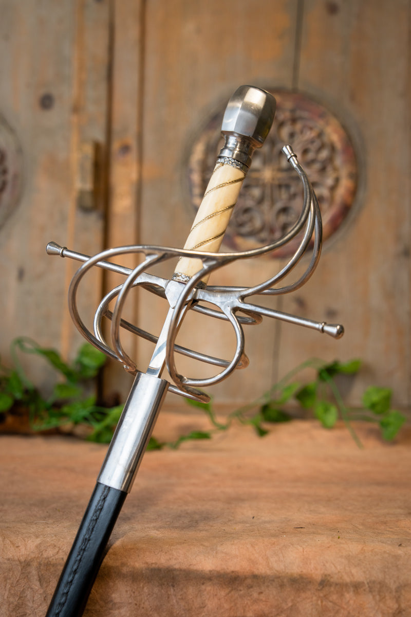 Rapier Dumas mit Scheide, semi-scharf 