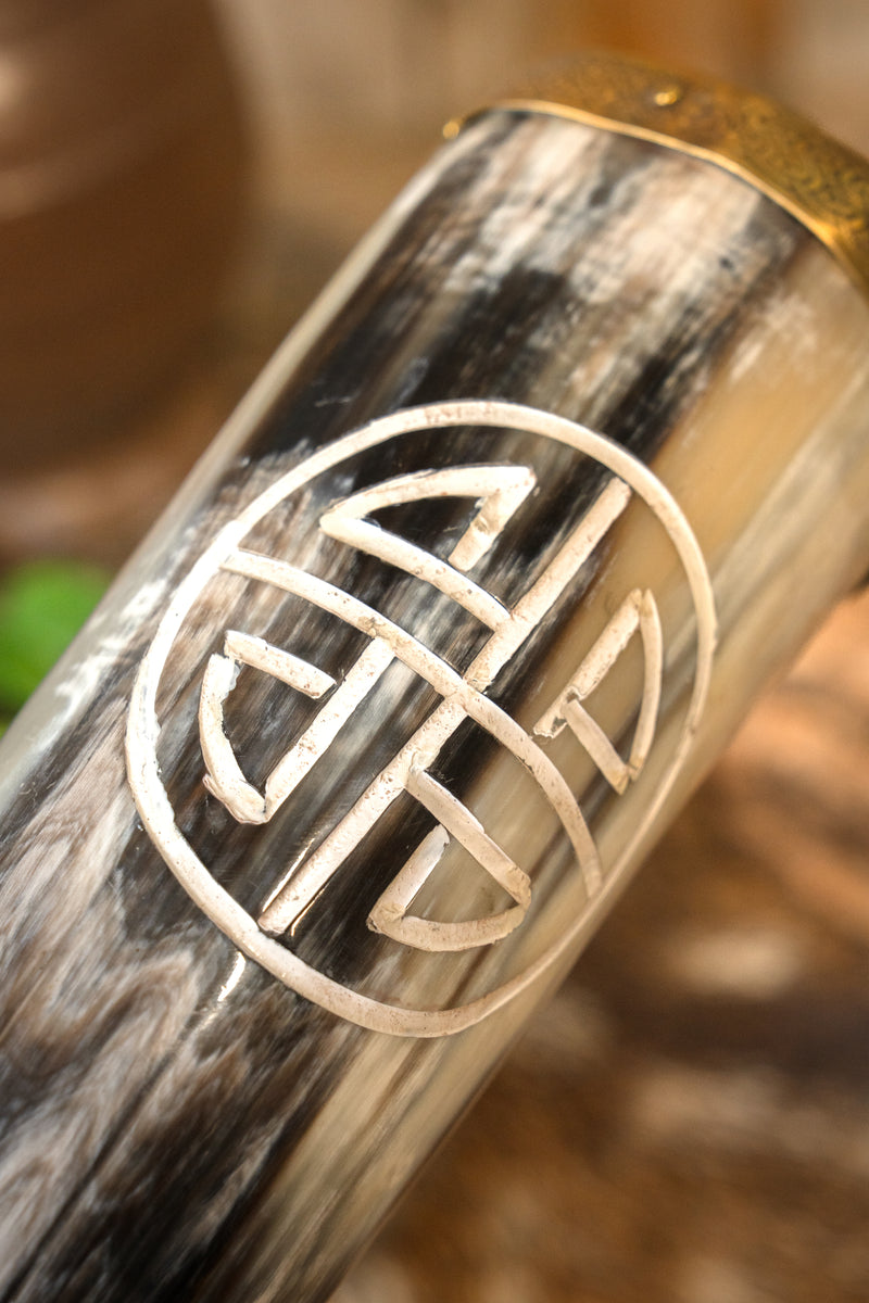 Corne à boire avec roue solaire, 300-500 ml 