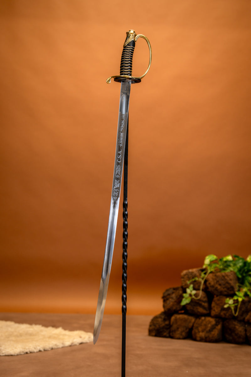 Amerikaanse Burgeroorlog sabel Confederatie, semi-scherp