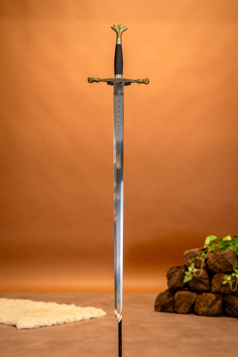 Charles V épée avec fourreau, semi-affûté 