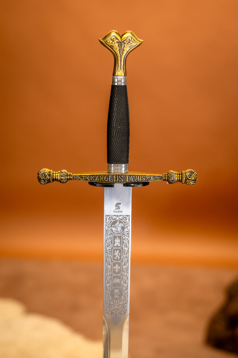 Charles V épée avec fourreau, semi-affûté 