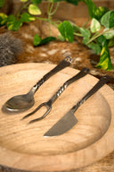 Bestekset Landsknecht met hoes, roestvrij staal