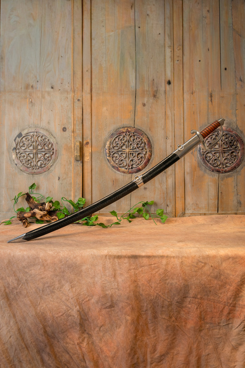 Officierssabel Zevenjarige Oorlog Amerikaanse Revolutie, semi-scherp