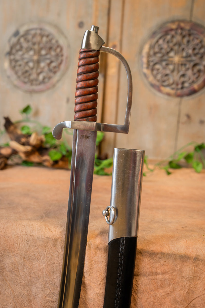 Officierssabel Zevenjarige Oorlog Amerikaanse Revolutie, semi-scherp