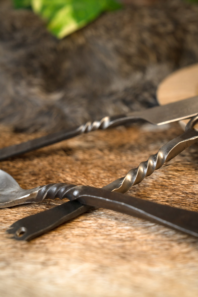 Bestekset Landsknecht met hoes, roestvrij staal