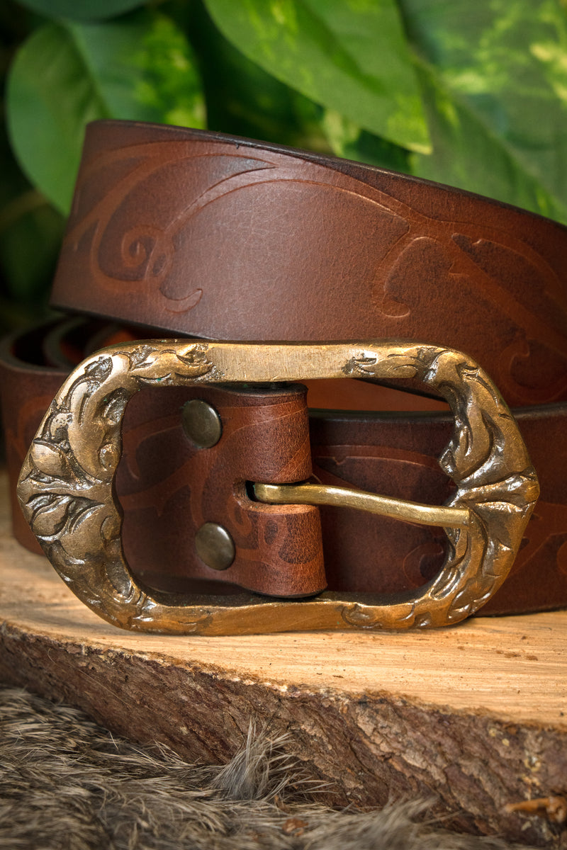 Leren riem Aranel, 130 cm, bruin